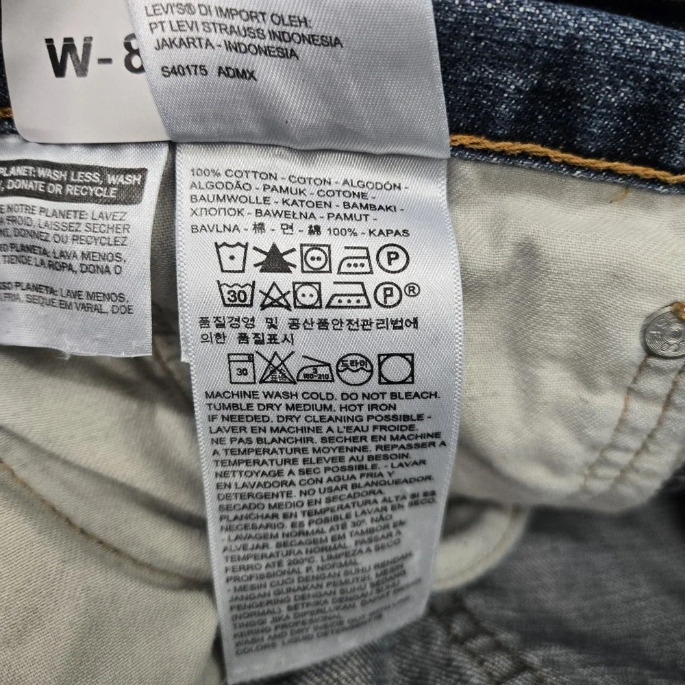 Levi's 559 Men Jeans 38X32 Blue Denim Relaxed Straight 31